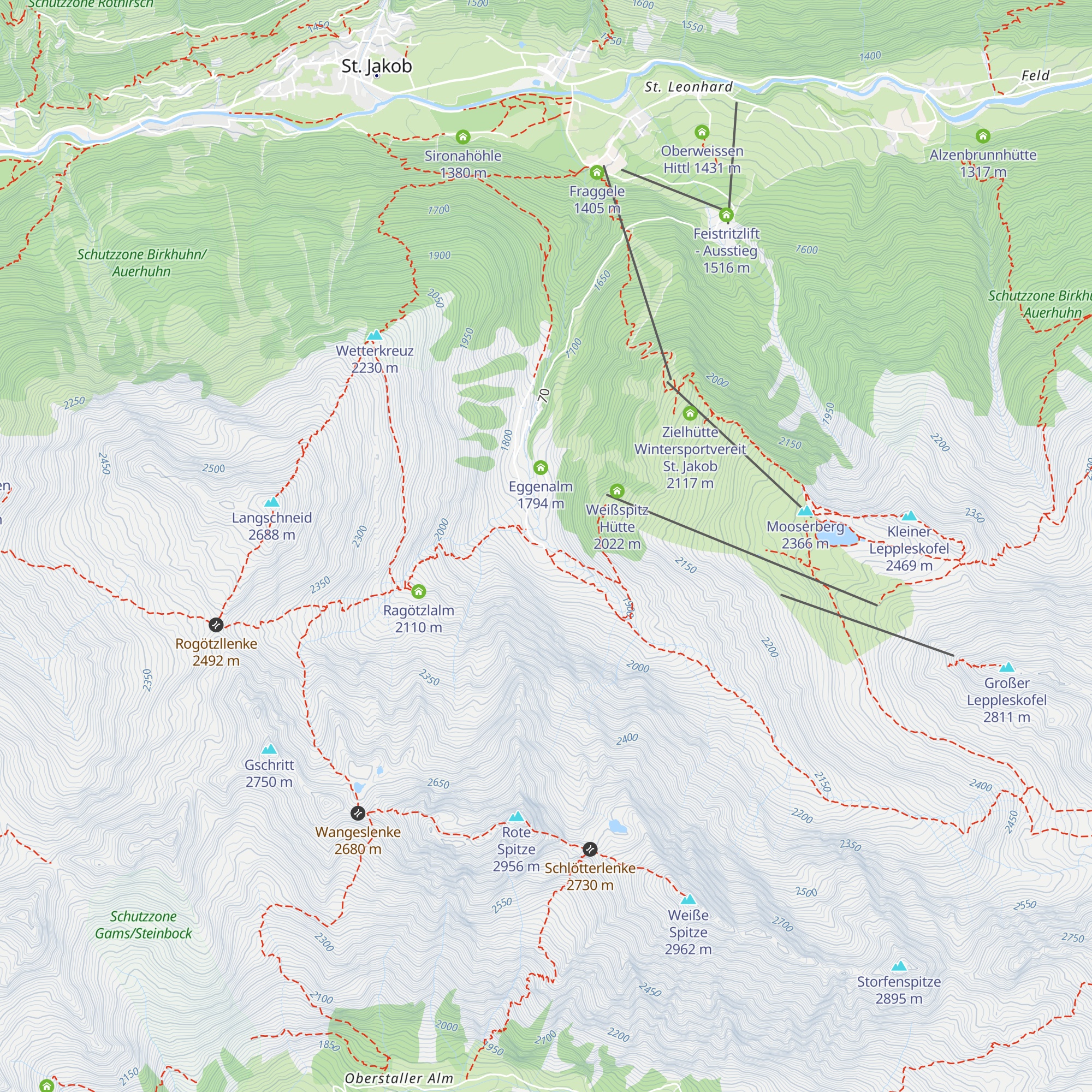 Bruggeralm map