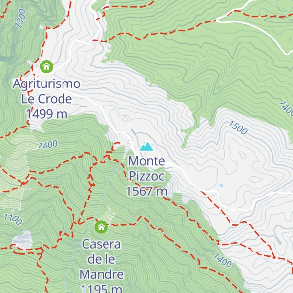 Map of Monte Pizzoc