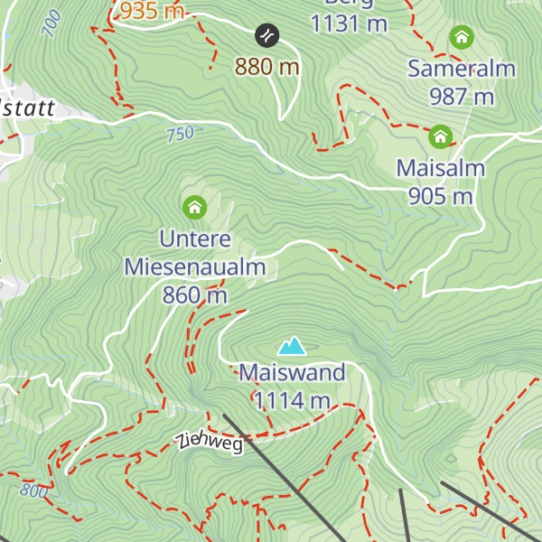 Map of Obere Miesenaualm