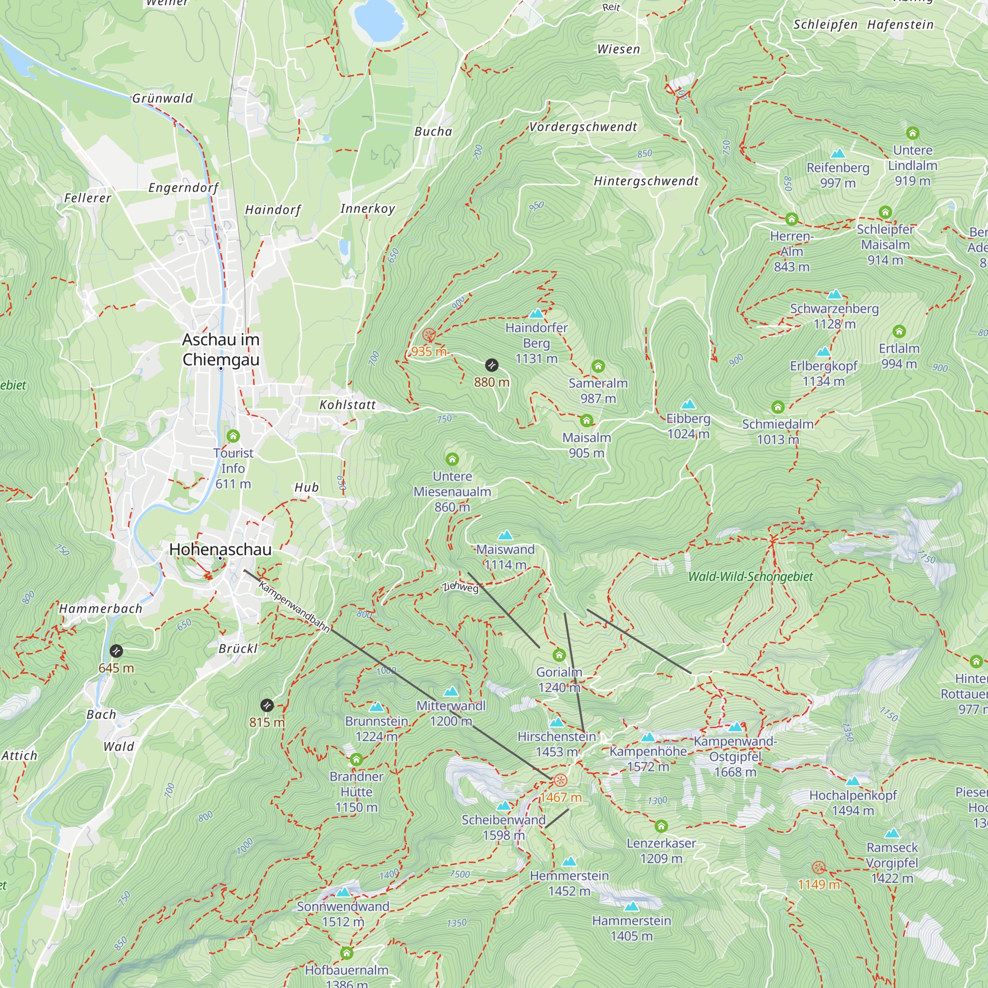 Obere Miesenaualm map