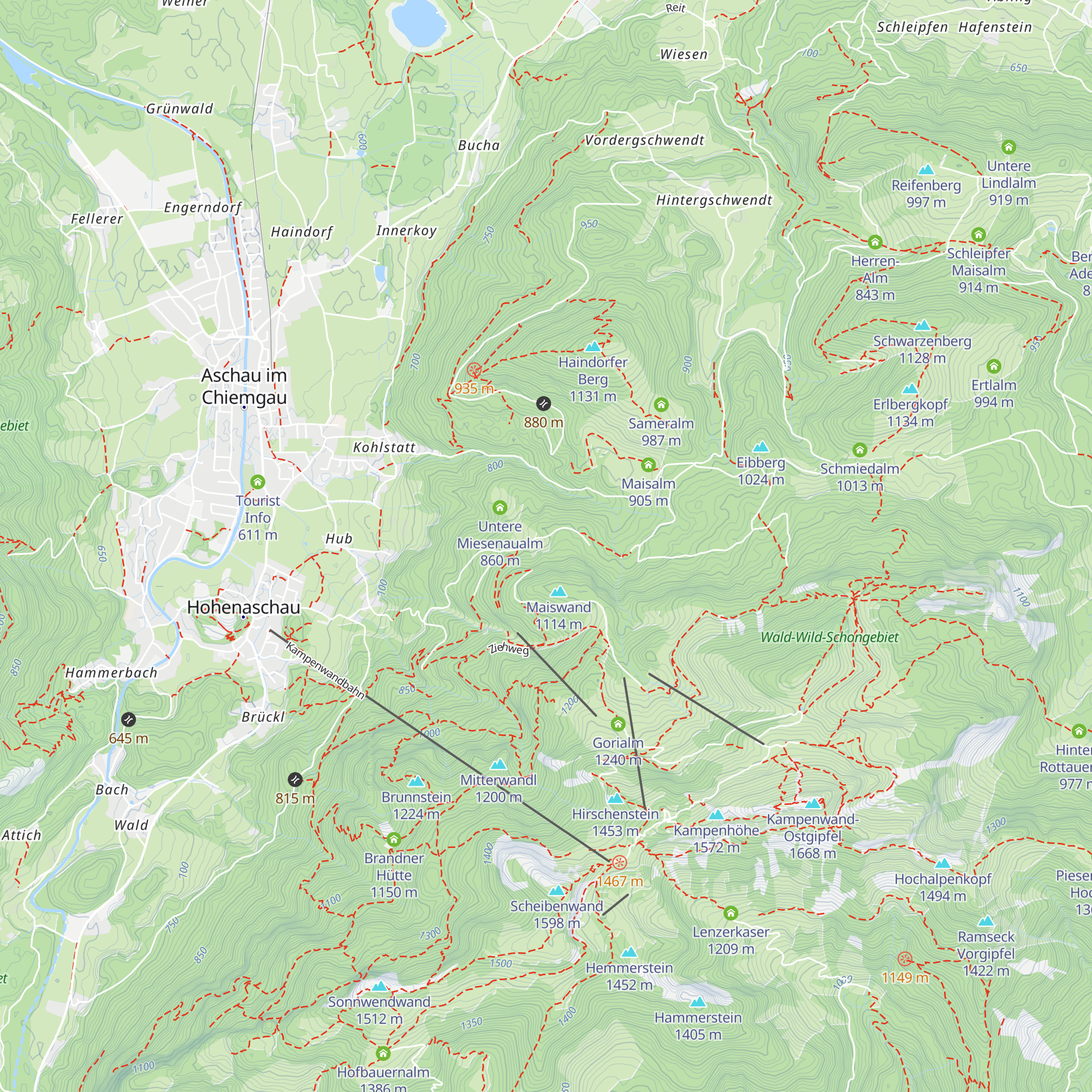 Obere Miesenaualm map