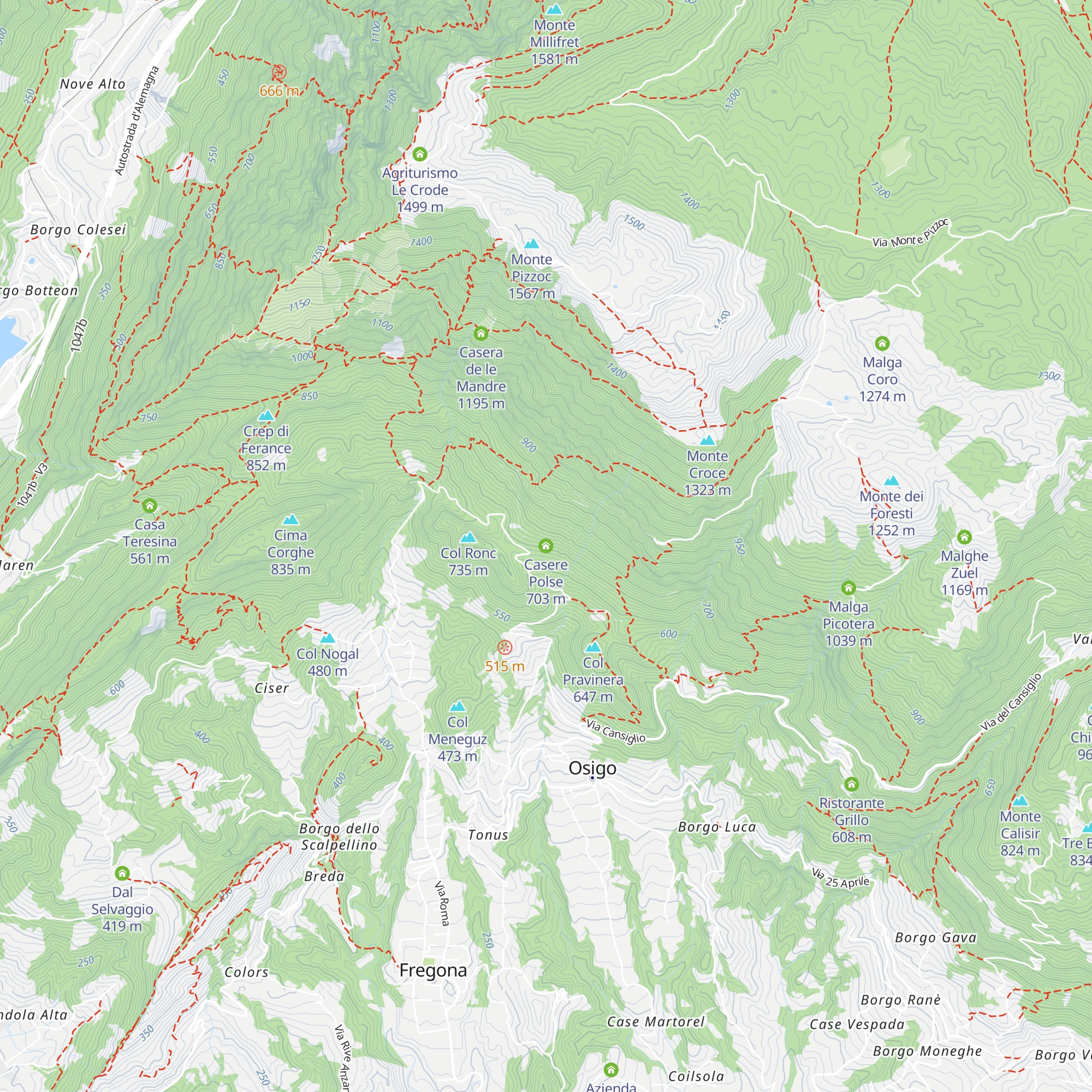Casere Polse map