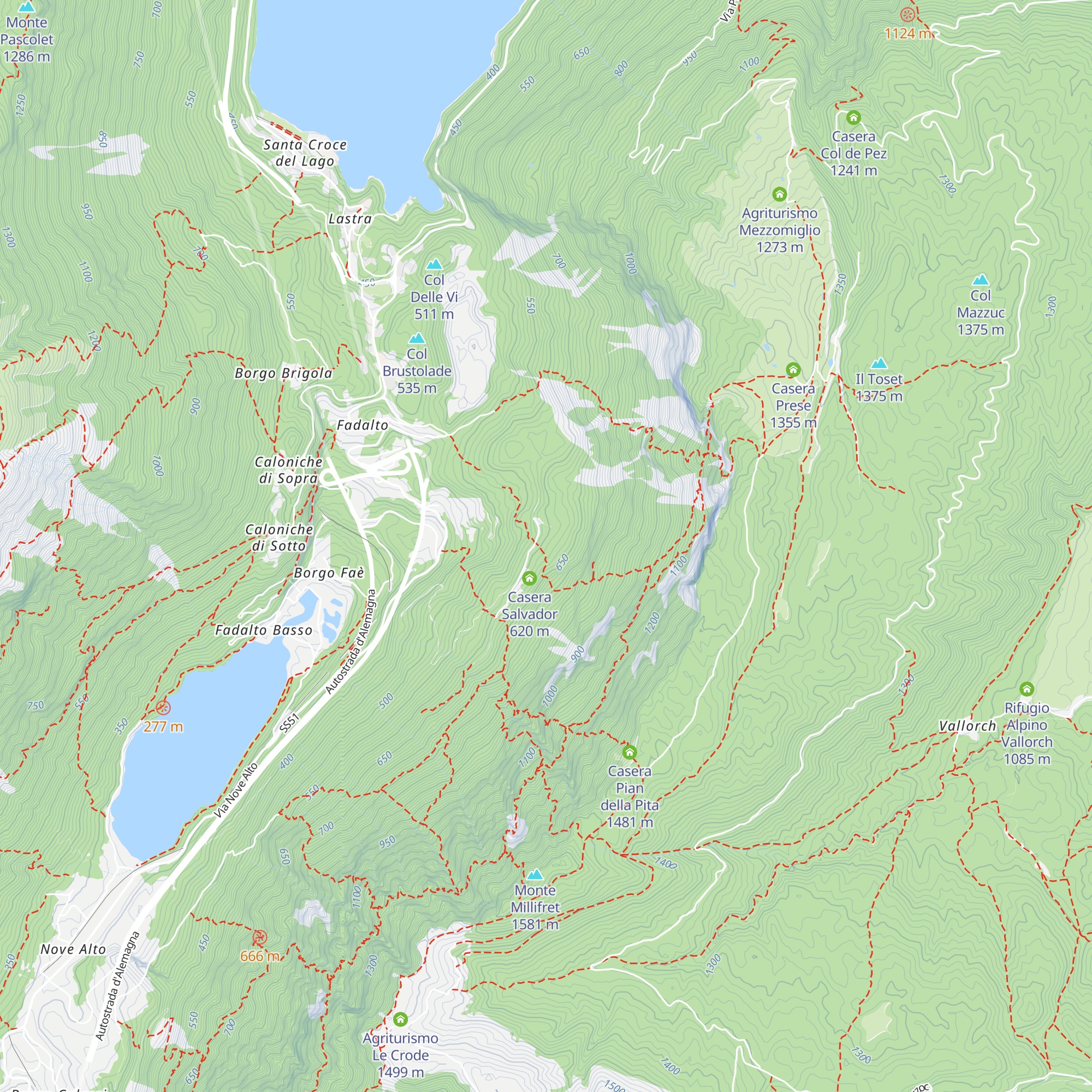 Casera Lastrona map