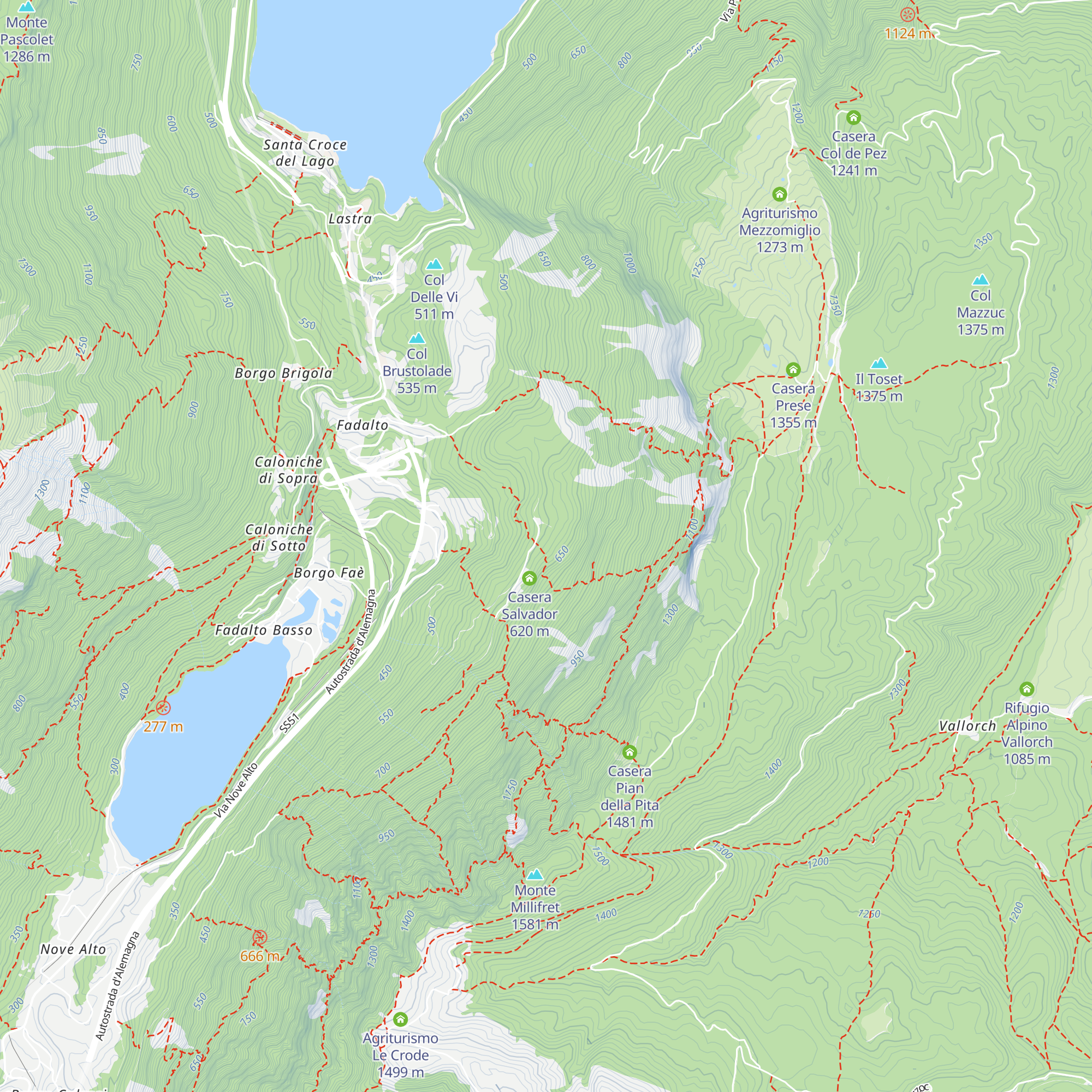 Casera Lastrona map