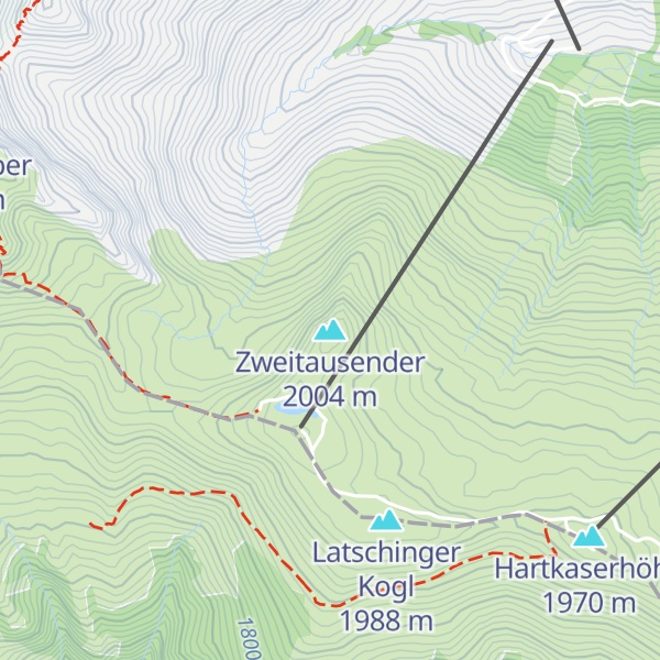 Map of Zweitausender