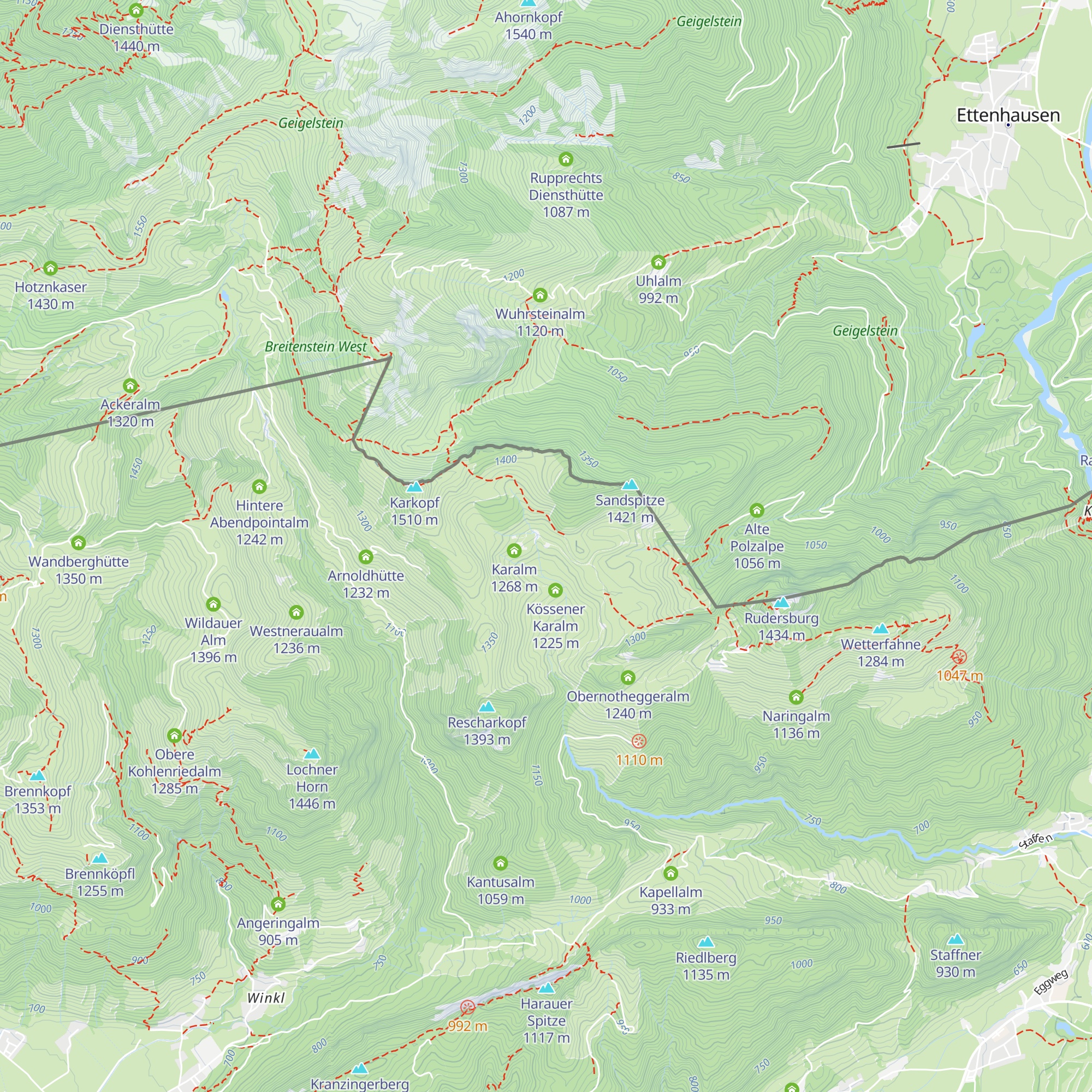 Kössener Skihütte map