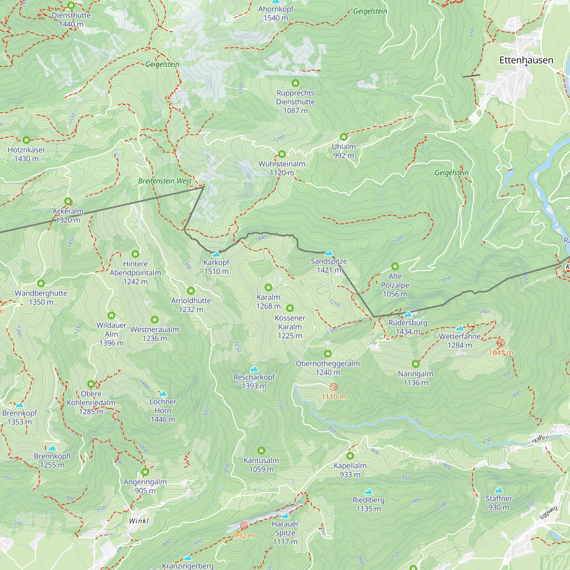 Kössener Skihütte map