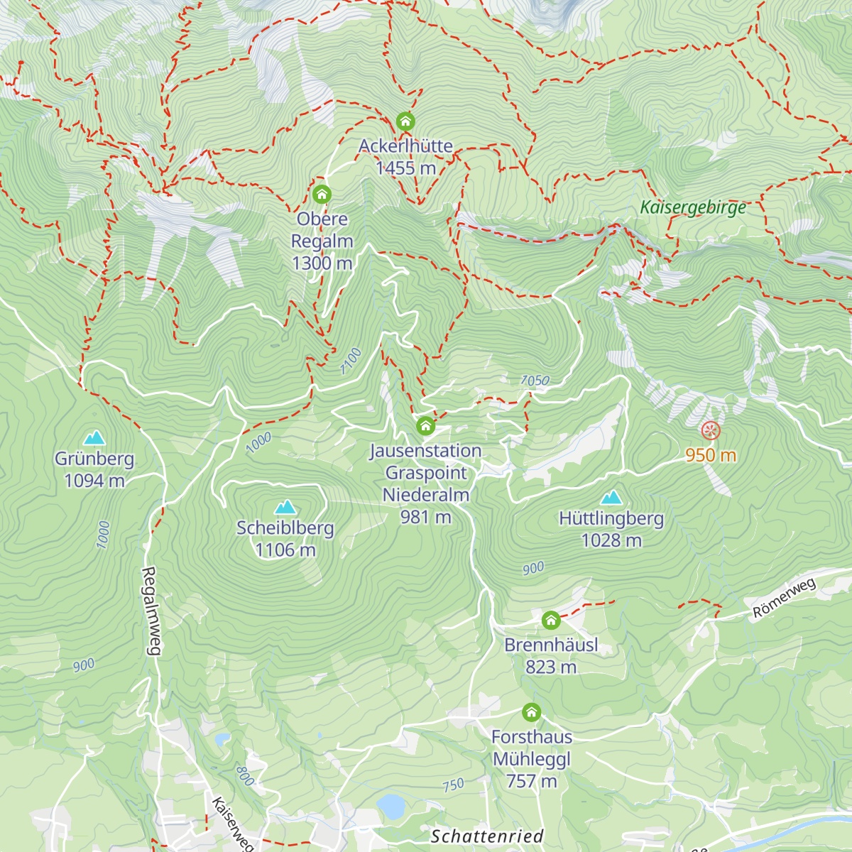 Jausenstation Graspoint Niederalm map
