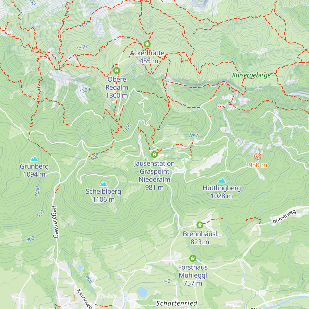 Jausenstation Graspoint Niederalm map