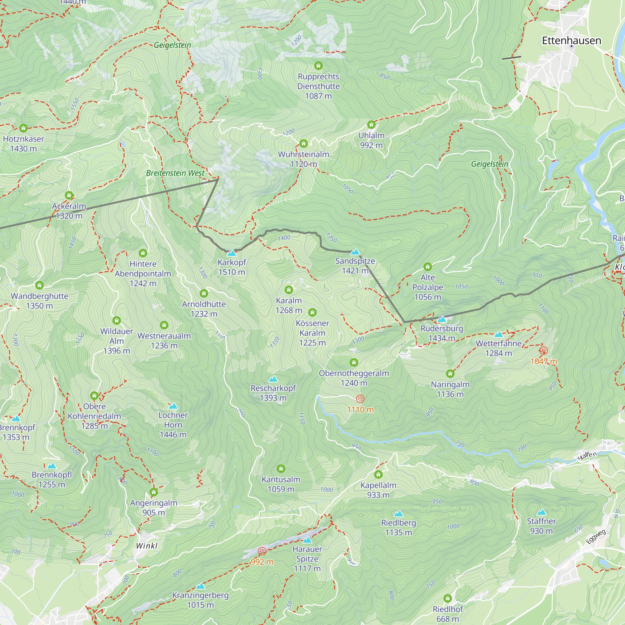 Kössener Karalm map