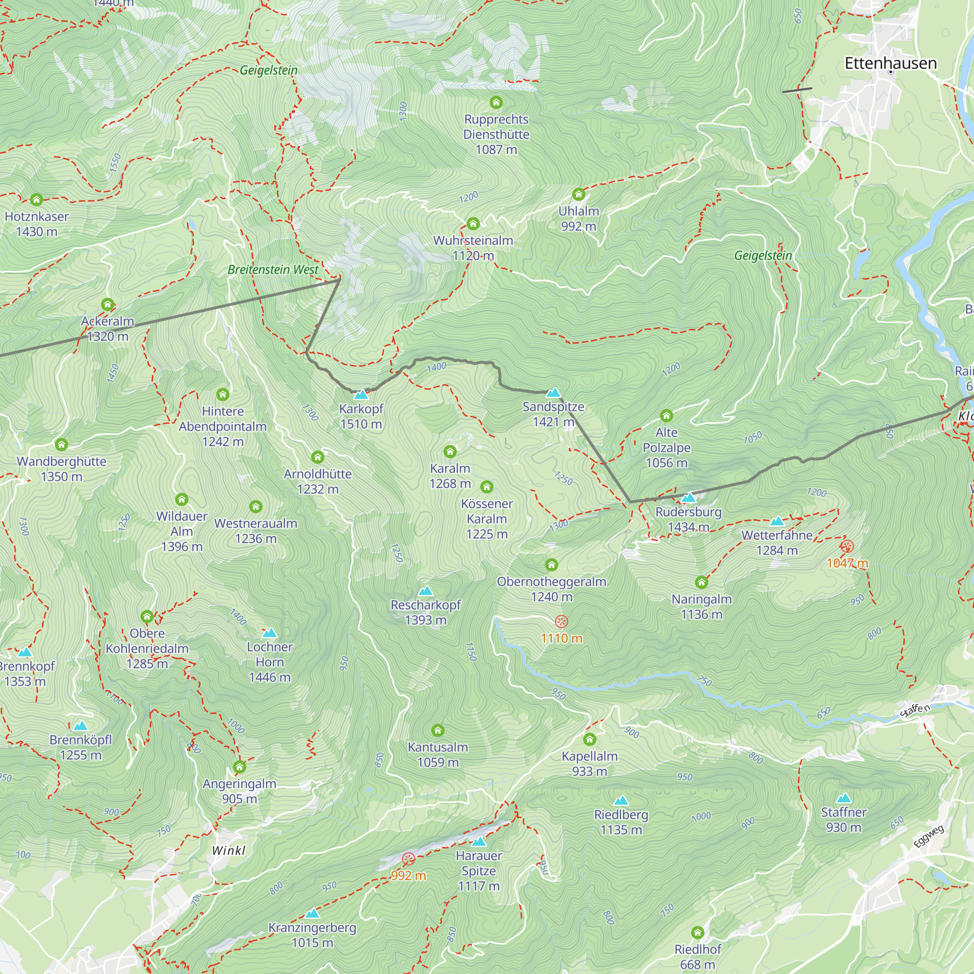 Kössener Karalm map