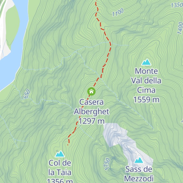 Map of Casera Alberghet
