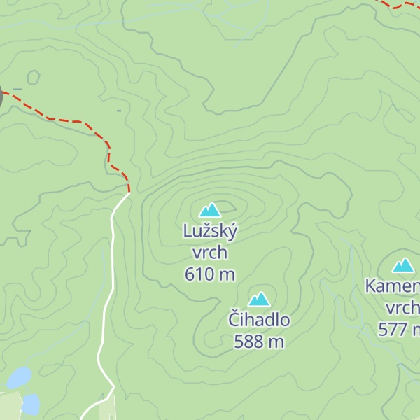 Map of Lužský vrch