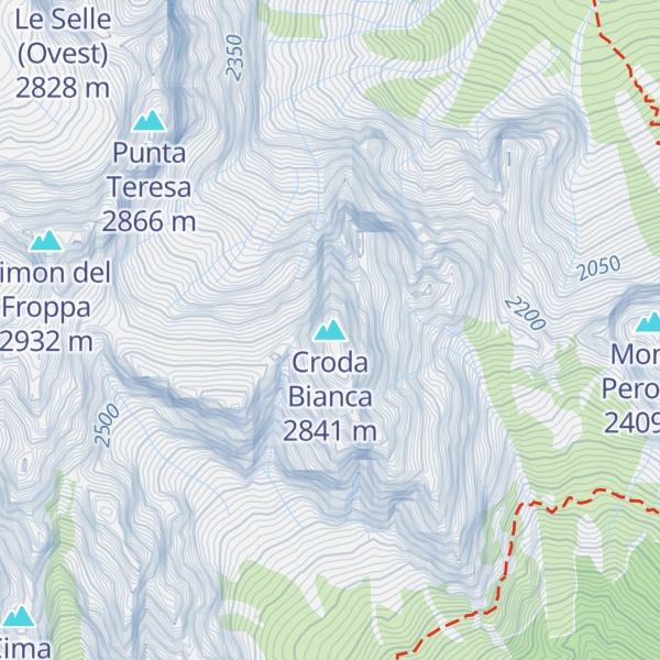 Map of Croda Bianca