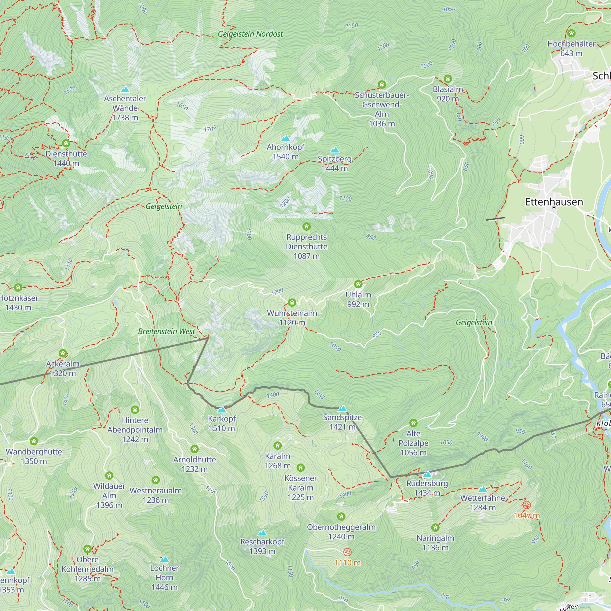 Weitlechnerkaser map