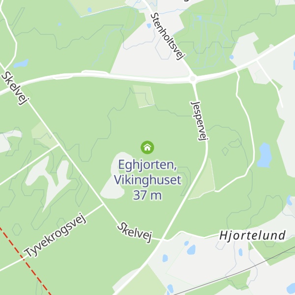 Map of Eghjorten, Vikinghuset