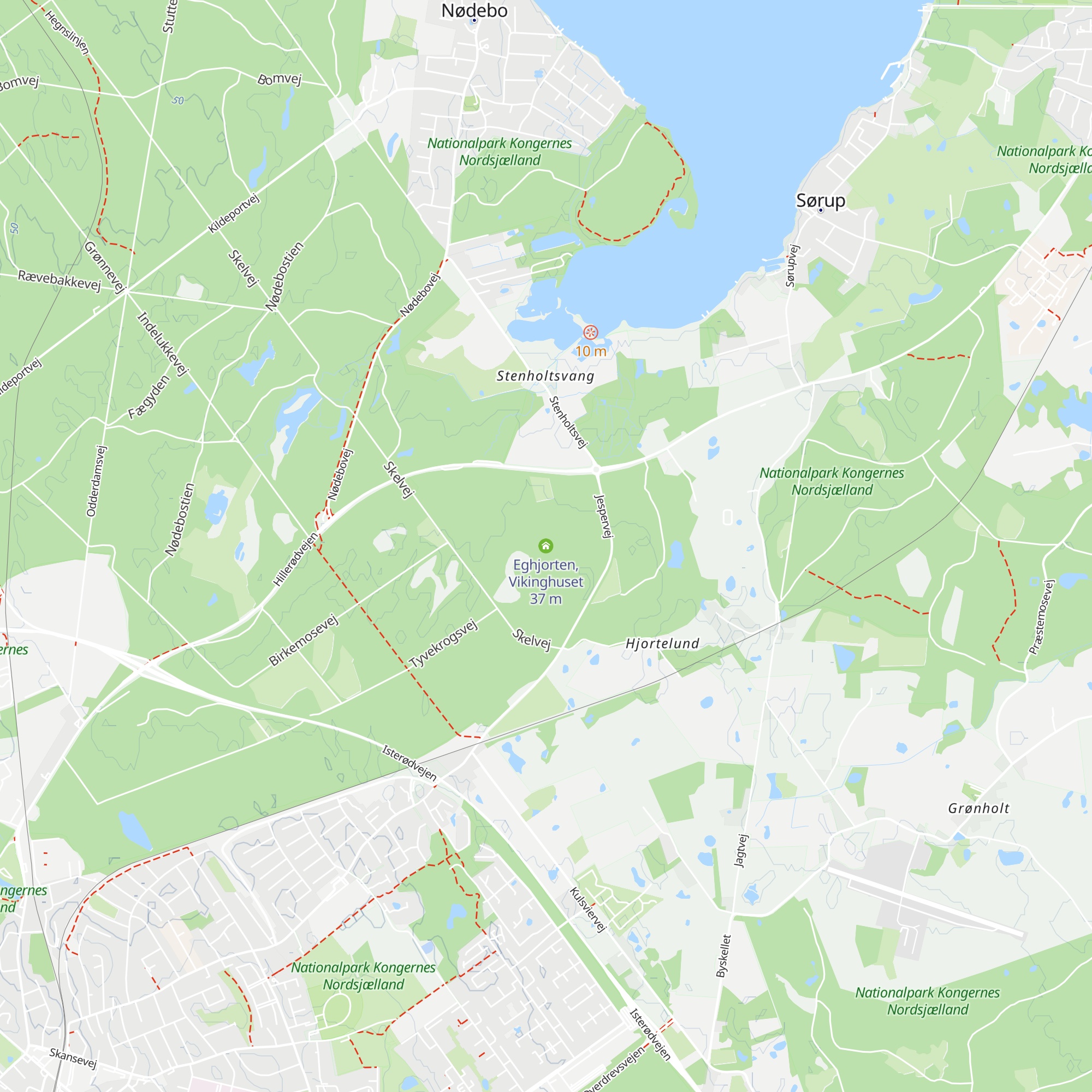 Eghjorten, Vikinghuset map