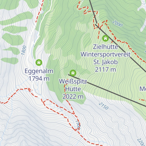 Map of Weißspitz Hütte