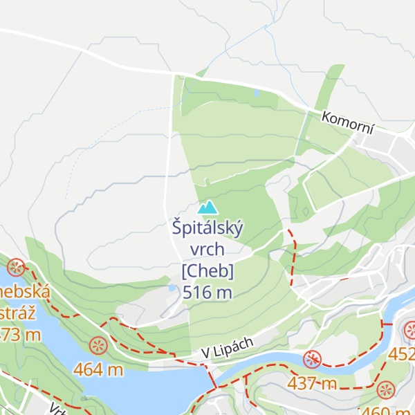 Map of Špitálský vrch [Cheb]