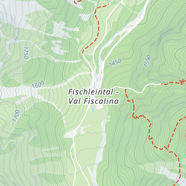 Map of Fischleinbodenhütte - Rifugio Piano Fiscalino