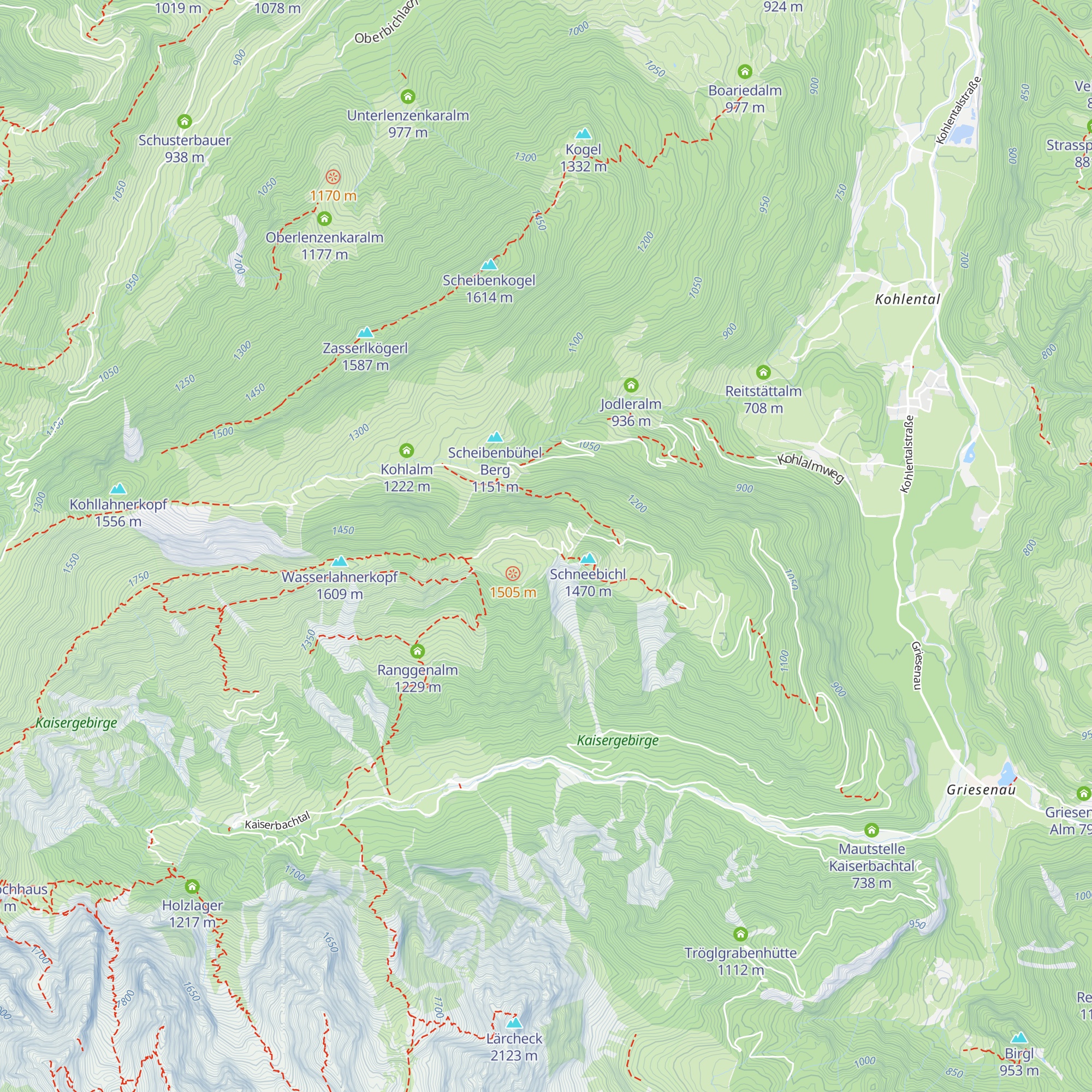 Obere Scheibenbichlalm map