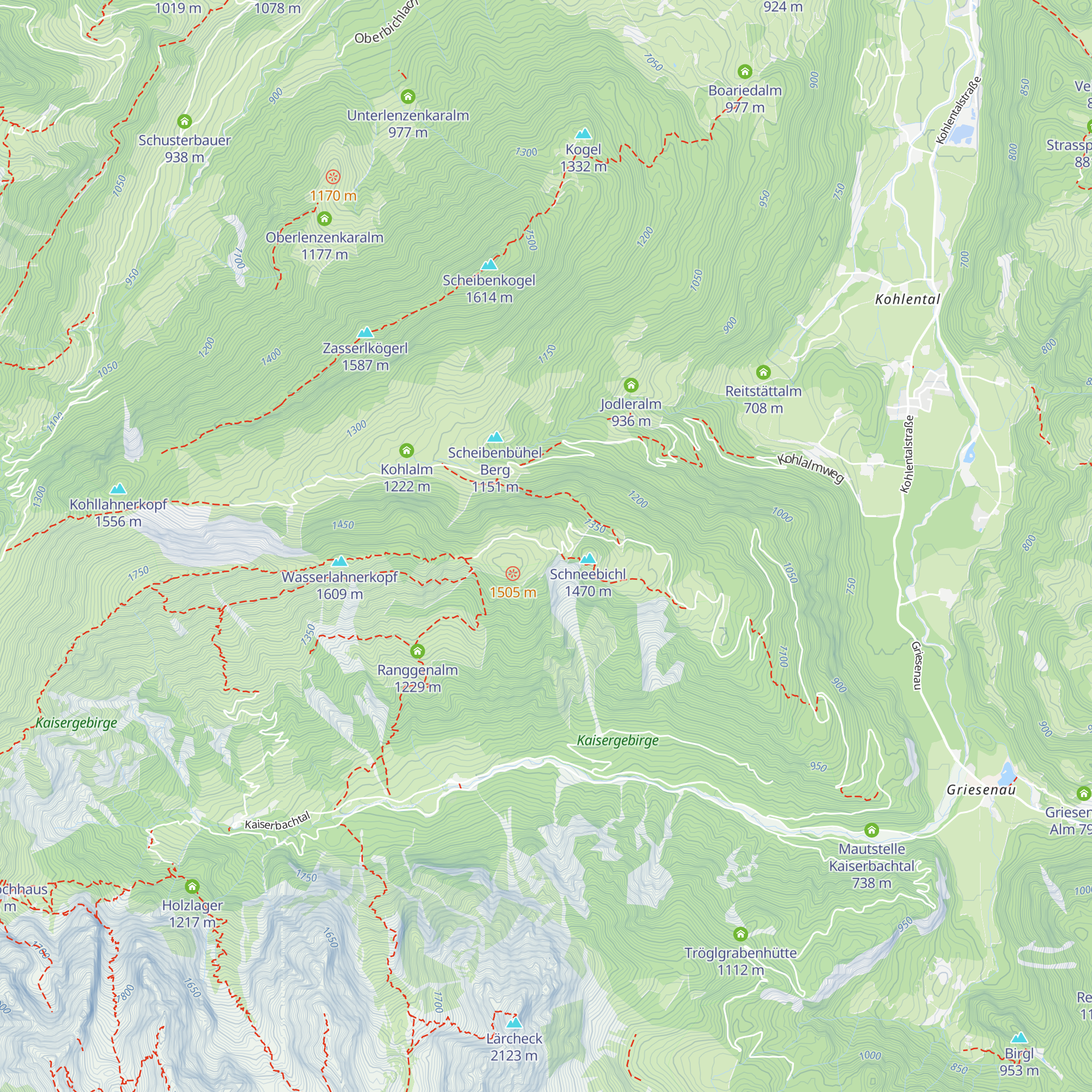 Obere Scheibenbichlalm map