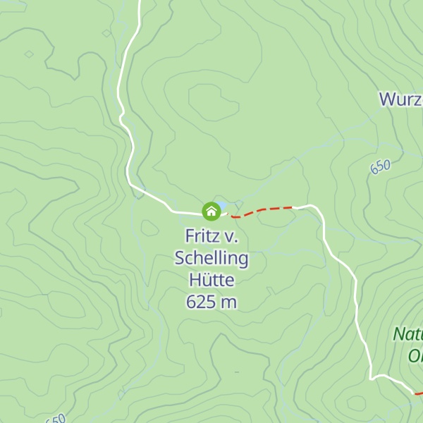 Map of Fritz v. Schelling Hütte