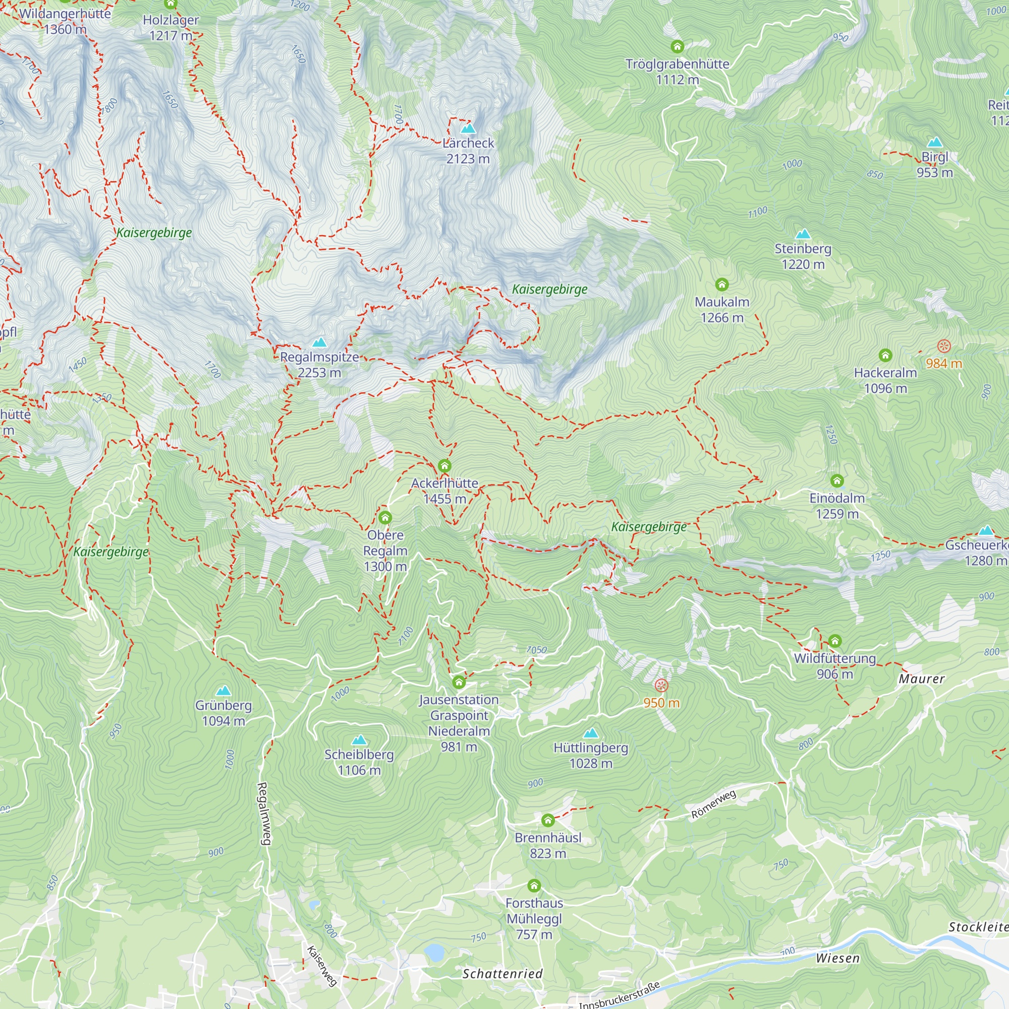 Graspoint Hochalm map