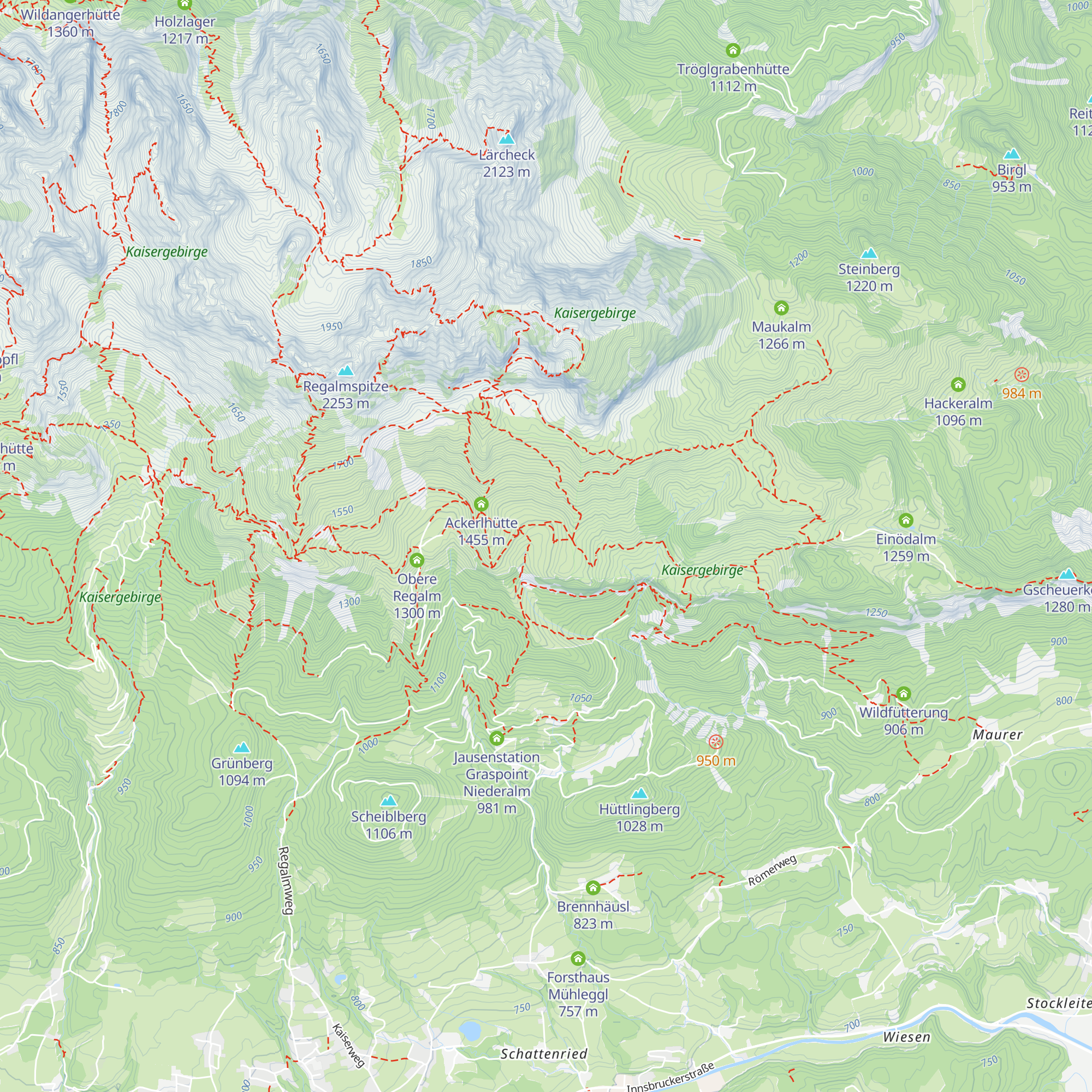Graspoint Hochalm map