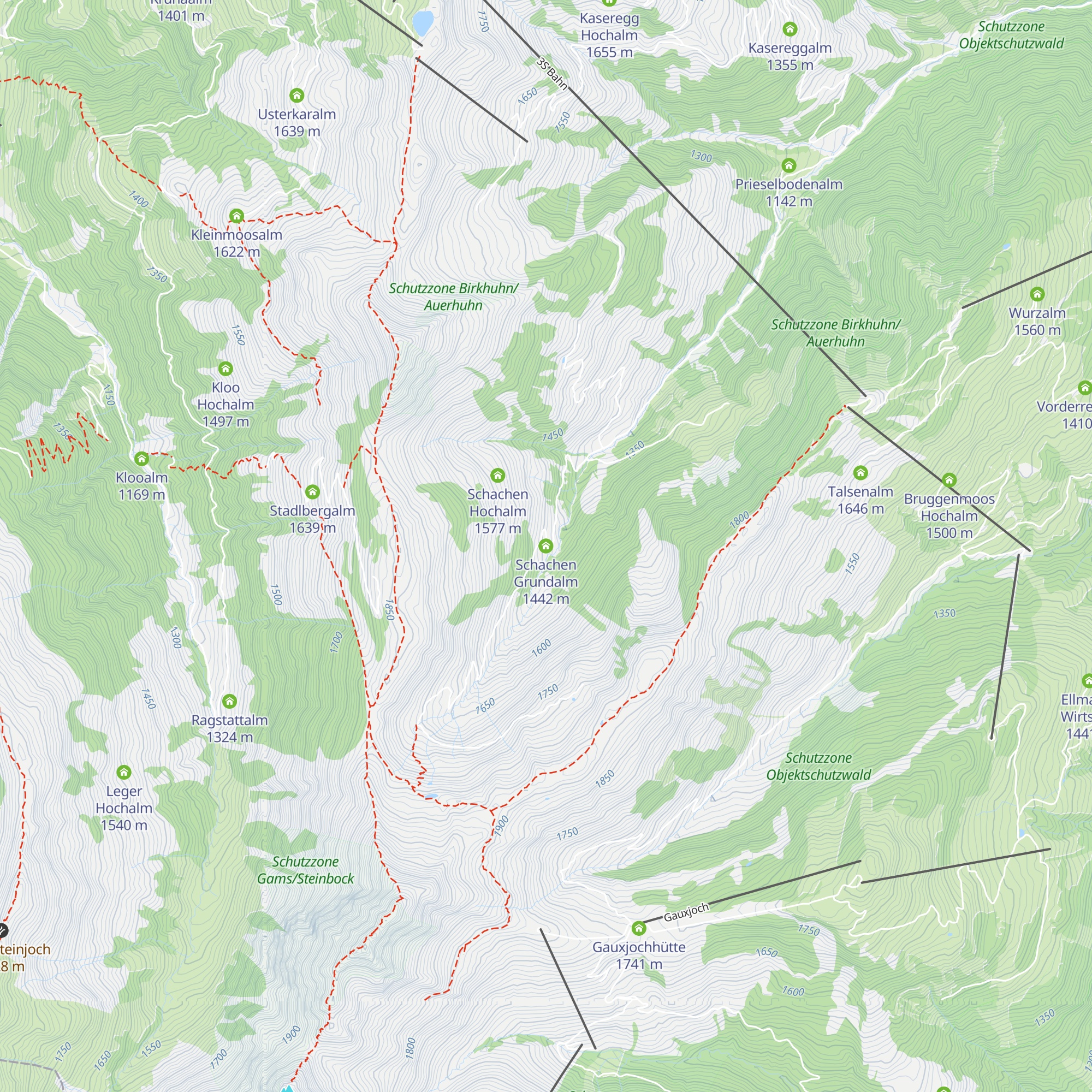 Schachen Grundalm map