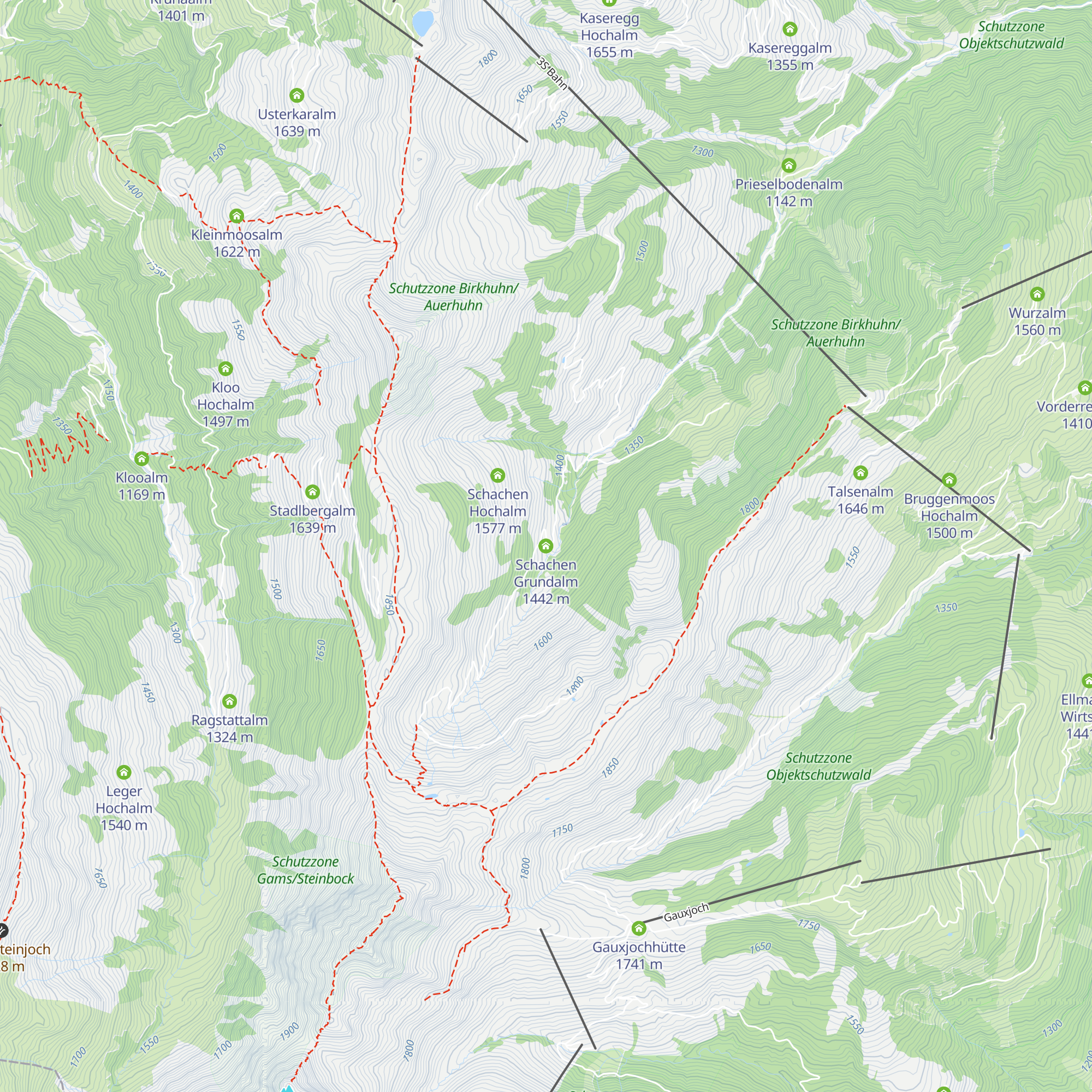 Schachen Grundalm map