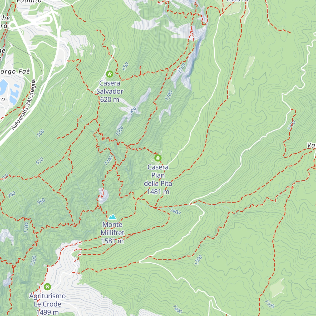Casera Pian della Pita map