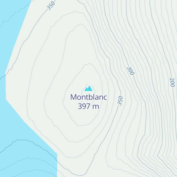 Map of Montblanc