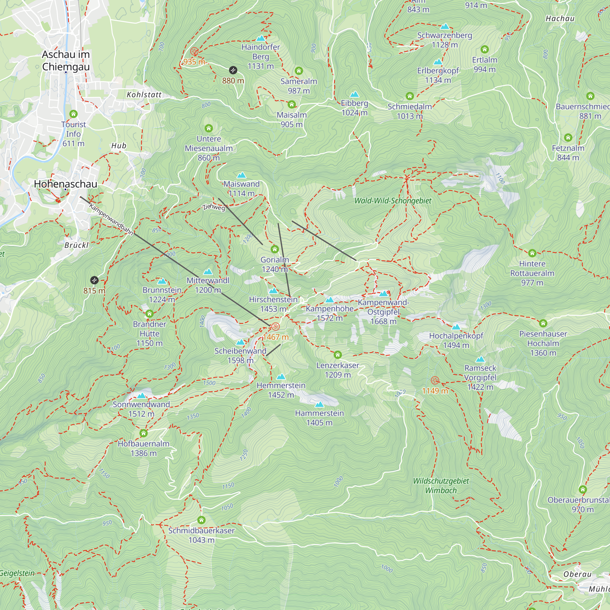 Kampenwandhütte map