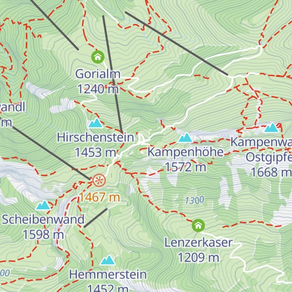 Map of Kampenwandhütte