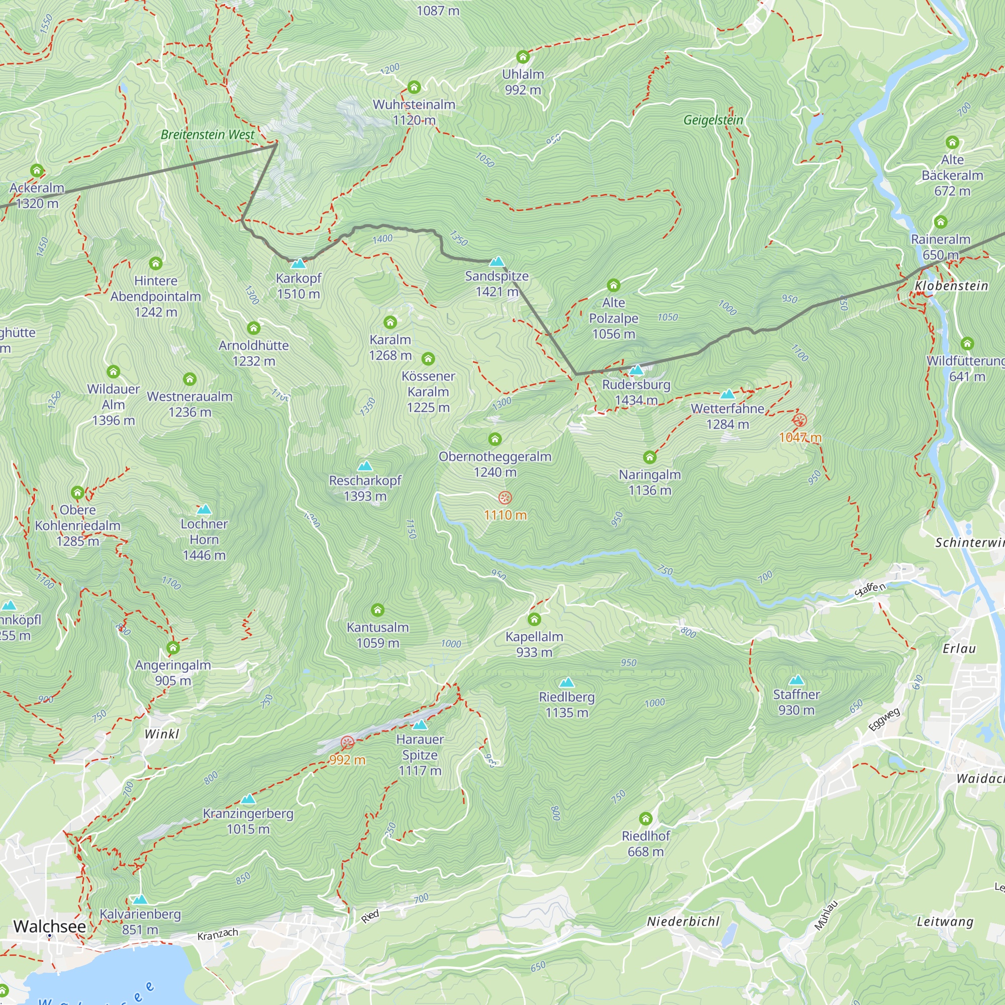 Unternotheggeralm map