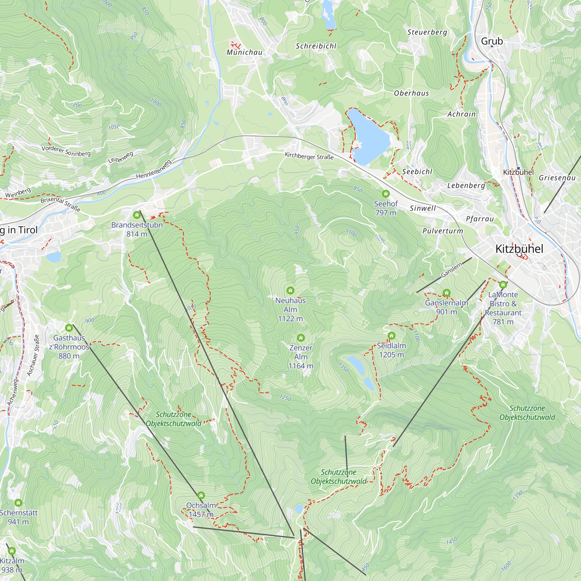 Neuhaus Alm map