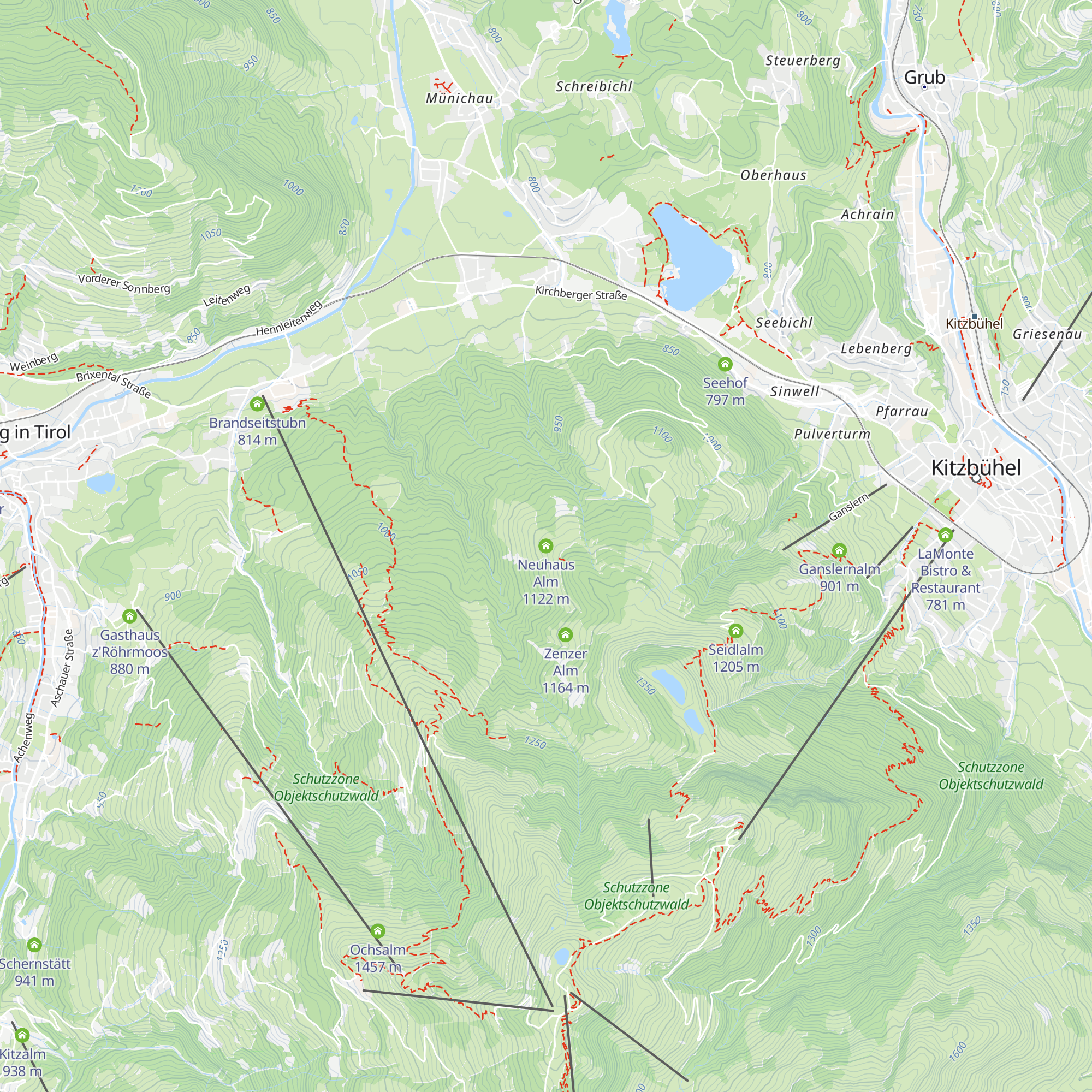 Neuhaus Alm map