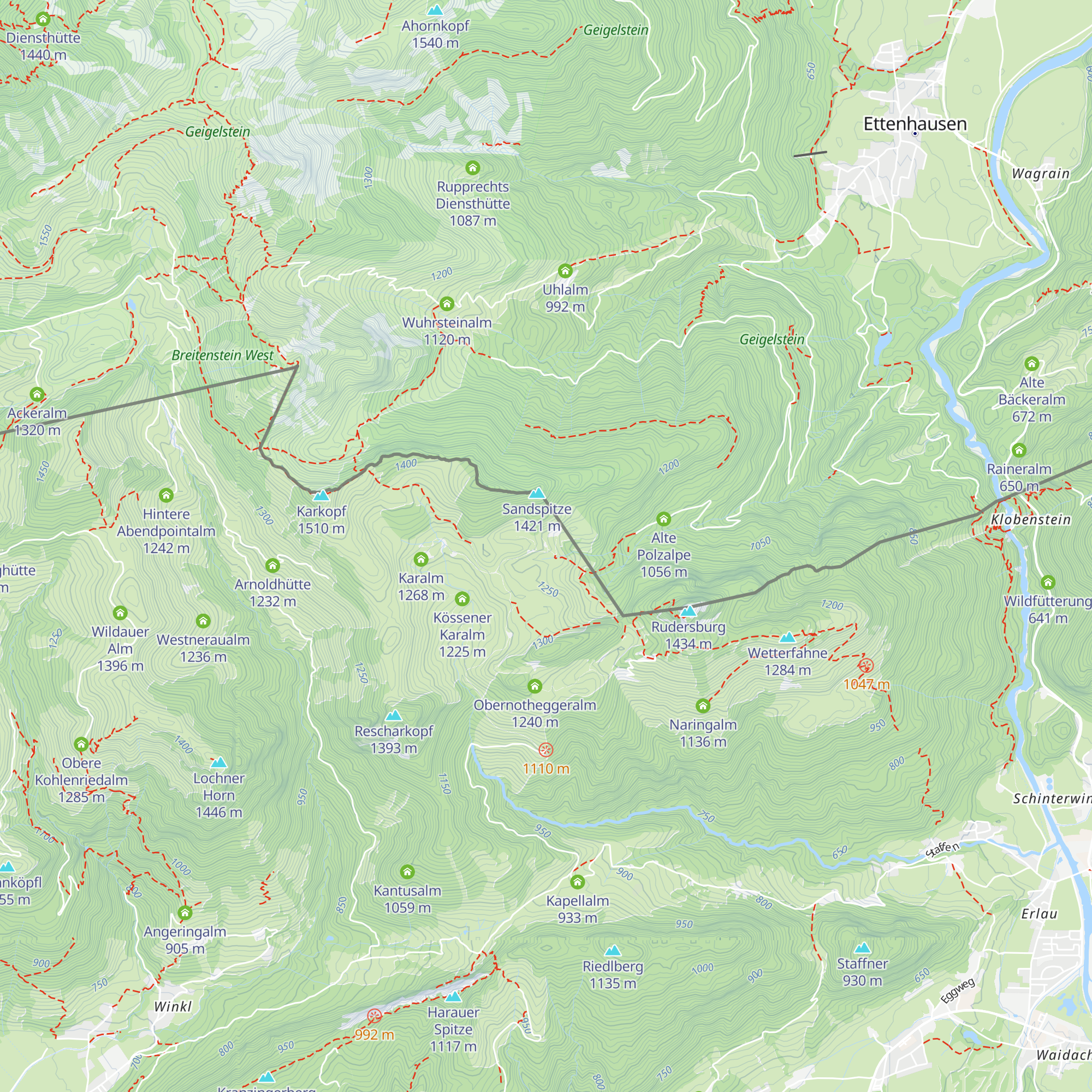 Pfandlalm map