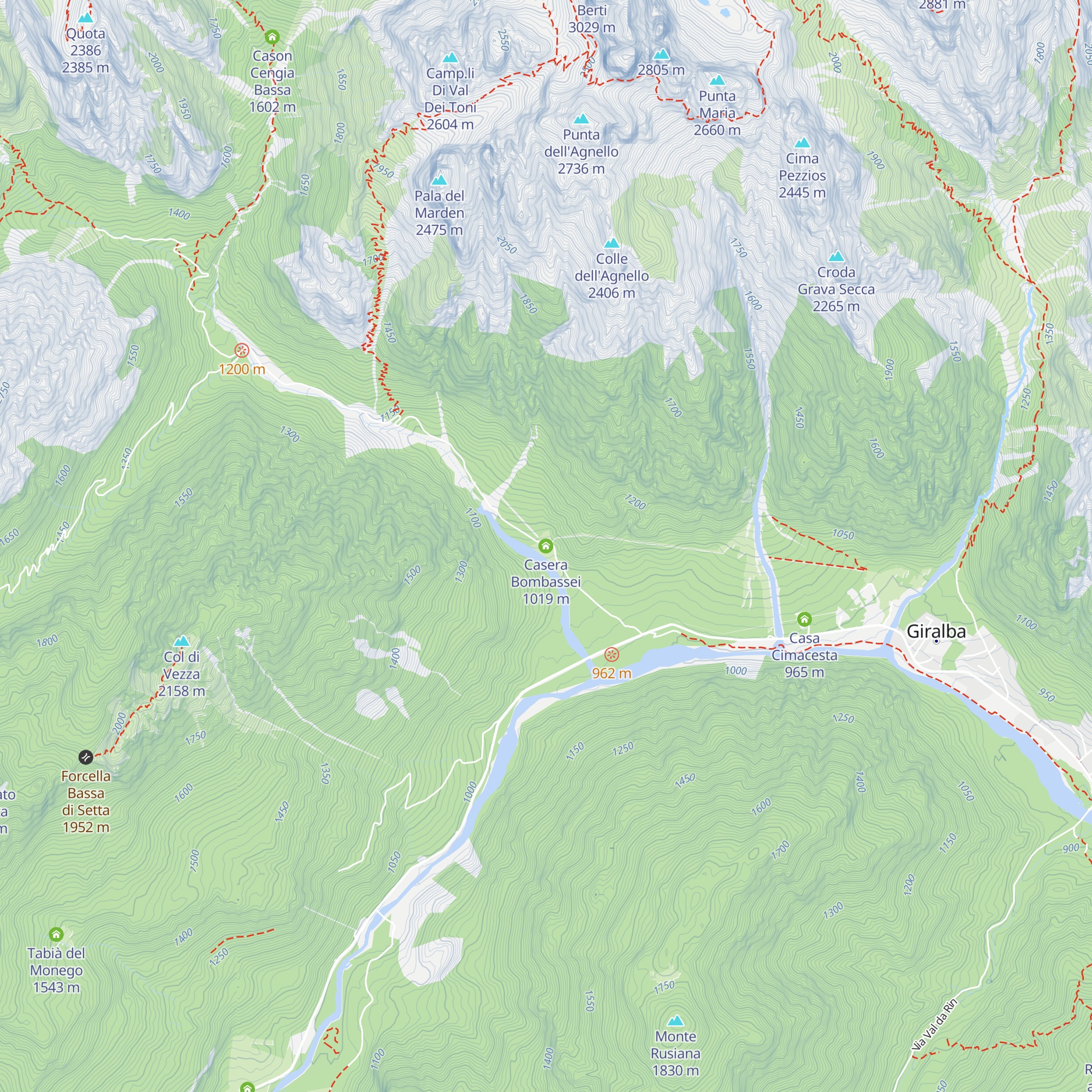 Casera Bombassei map