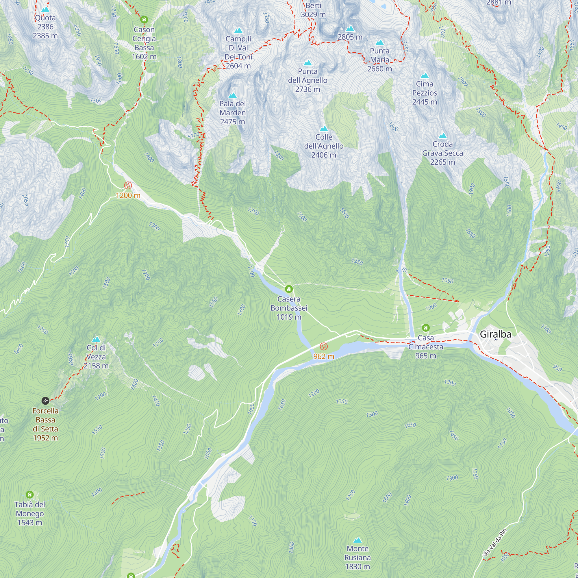 Casera Bombassei map