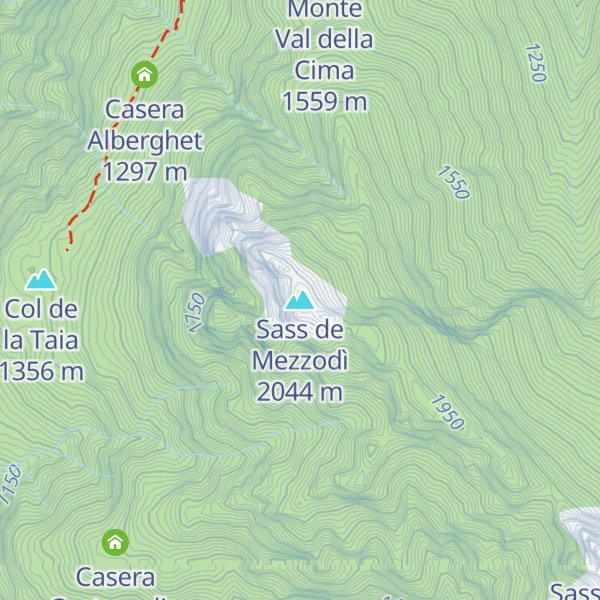 Map of Sass de Mezzodì