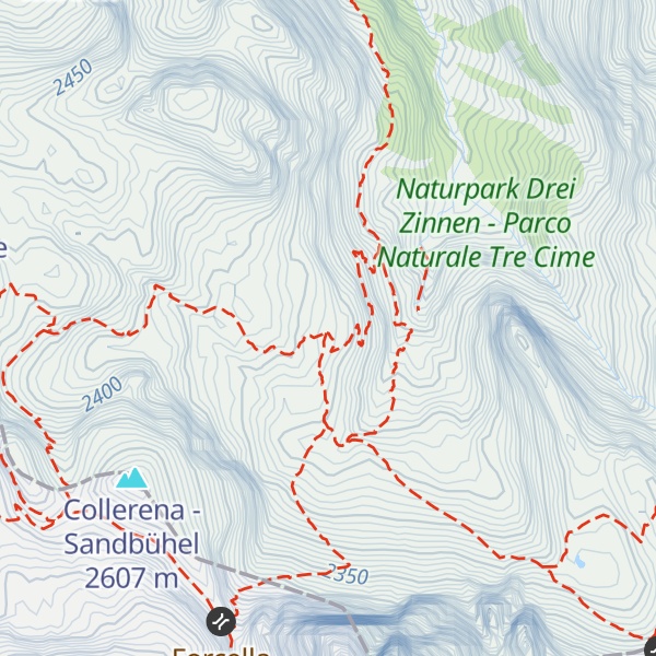 Map of Zsigmondy-Comici Hütte - Rifugio Zsigmondy-Comici