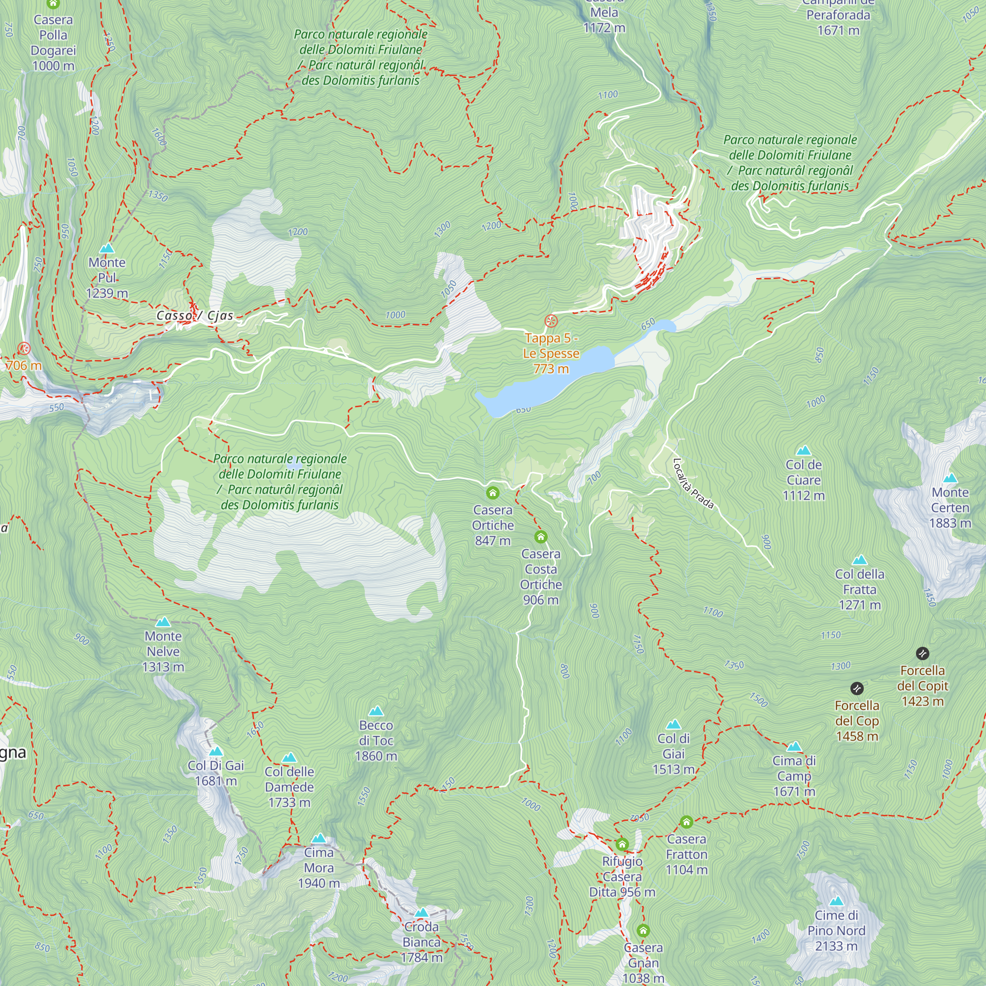 Casera Ortiche map