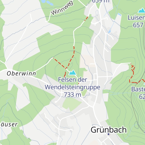 Map of Felsen der Wendelsteingruppe
