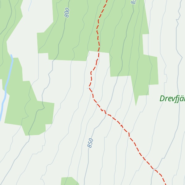 Map of Drevfjällstugan