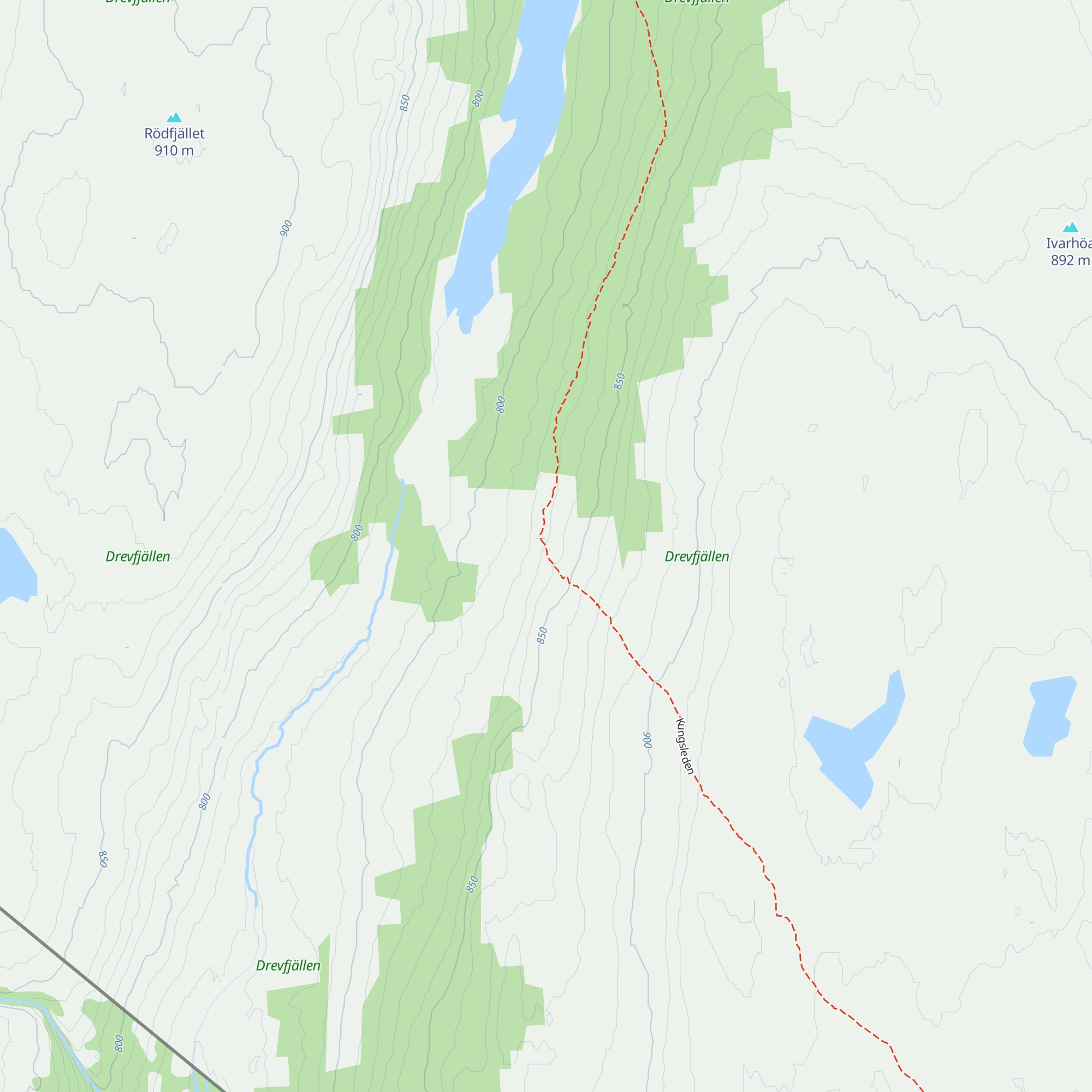 Drevfjällstugan map