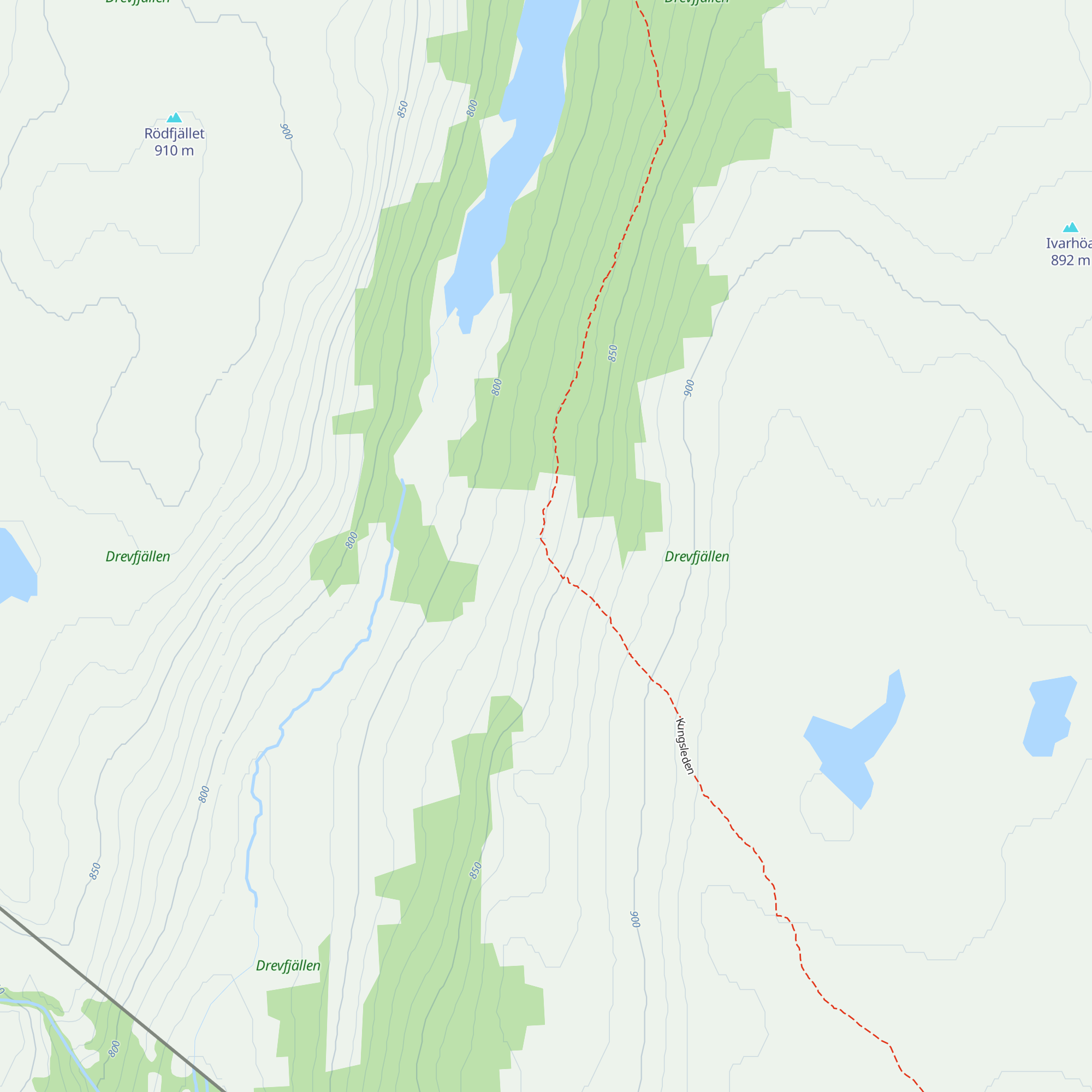Drevfjällstugan map