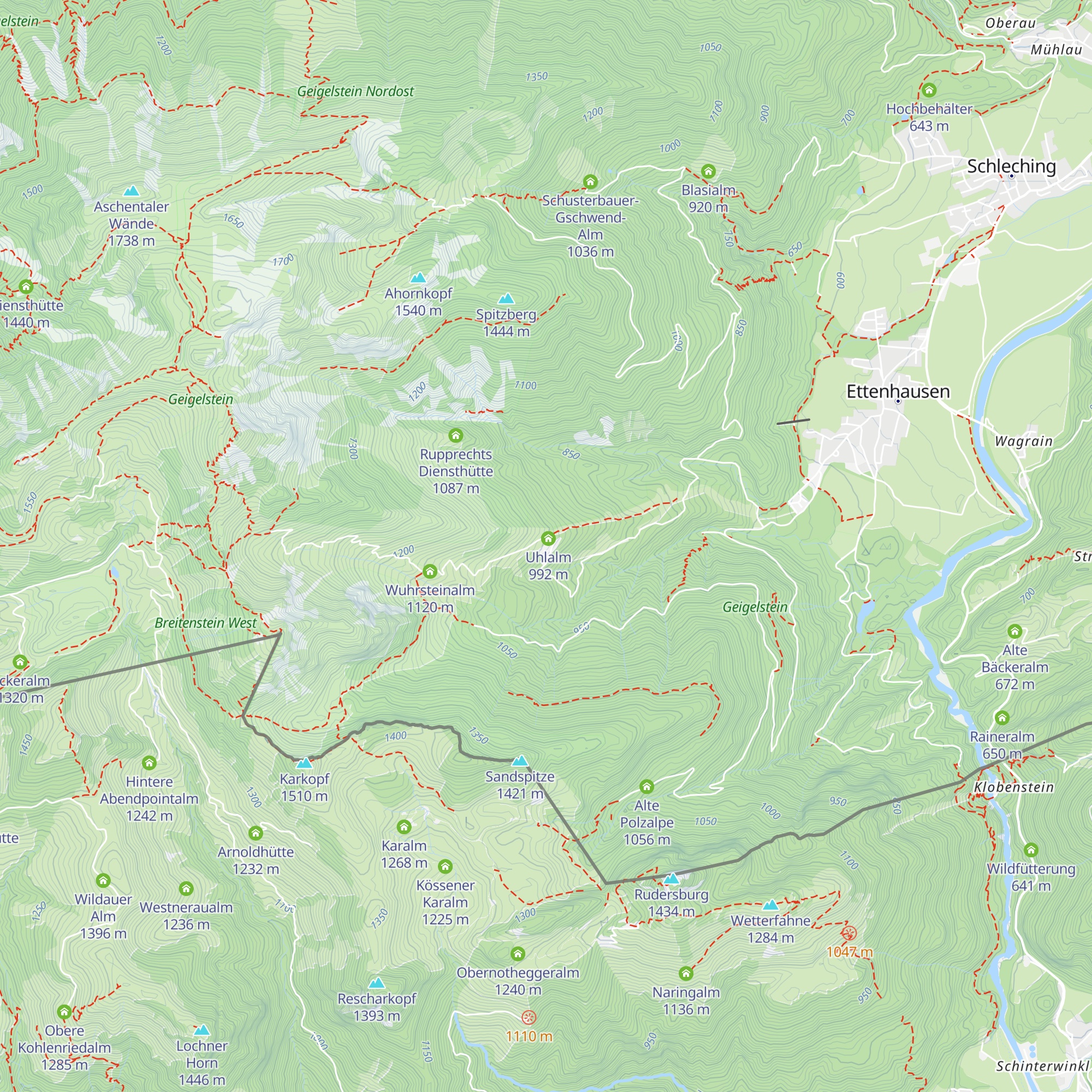 Berghotel Breitenstein map