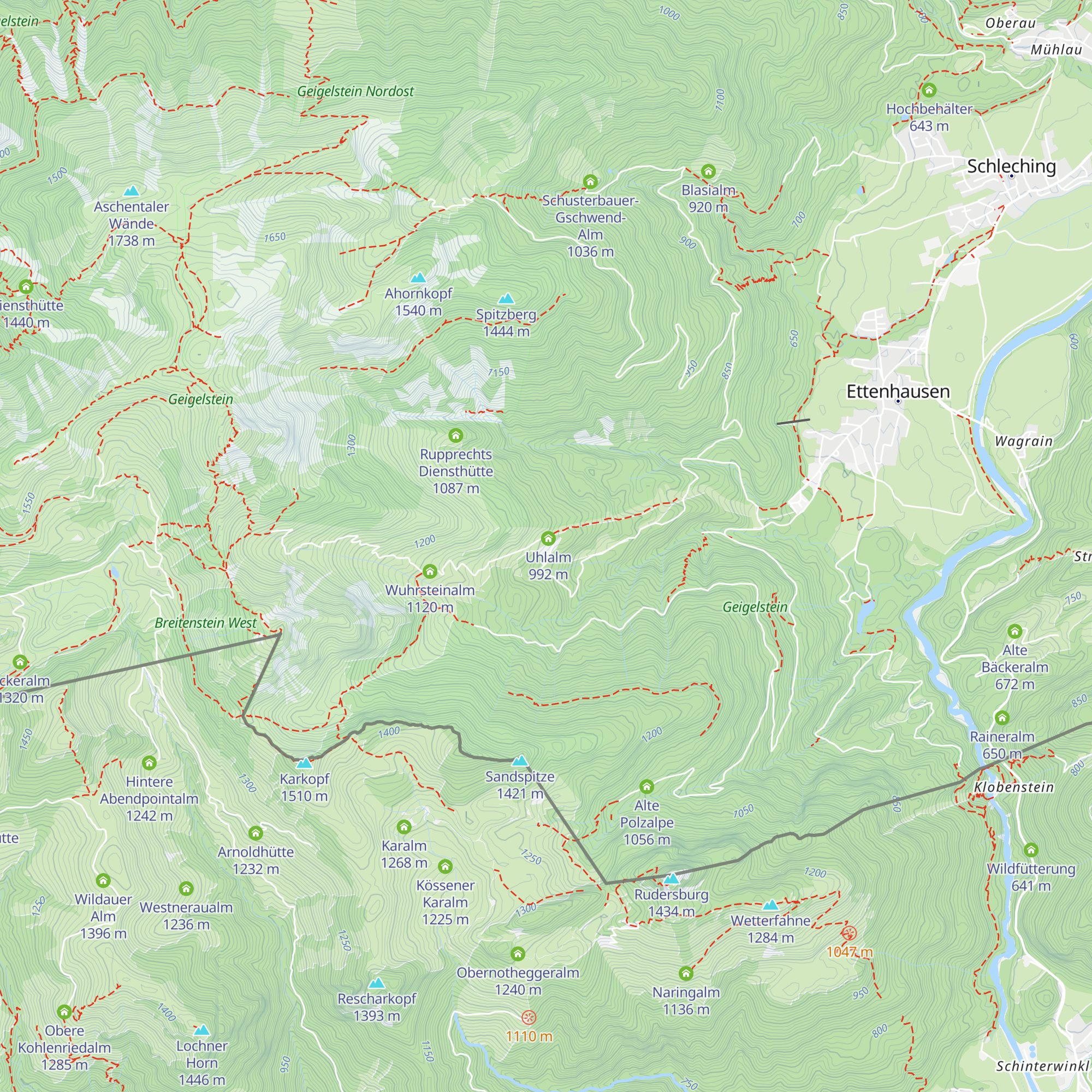 Berghotel Breitenstein map